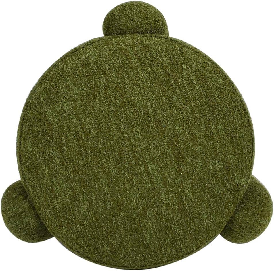 Moss Green Hugo 20.5" Round Fully Upholstered Ottoman for wholesale on Faire2