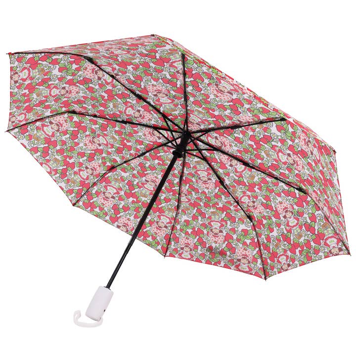 Concept One - Wholesale Umbrella - Women's - Strawberry Shortcake Toss Print Compact Umbrella