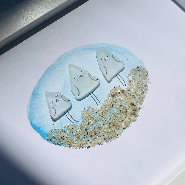 Sook & Hook - Wholesale Art Print - Shore Birds Sea Glass Art4