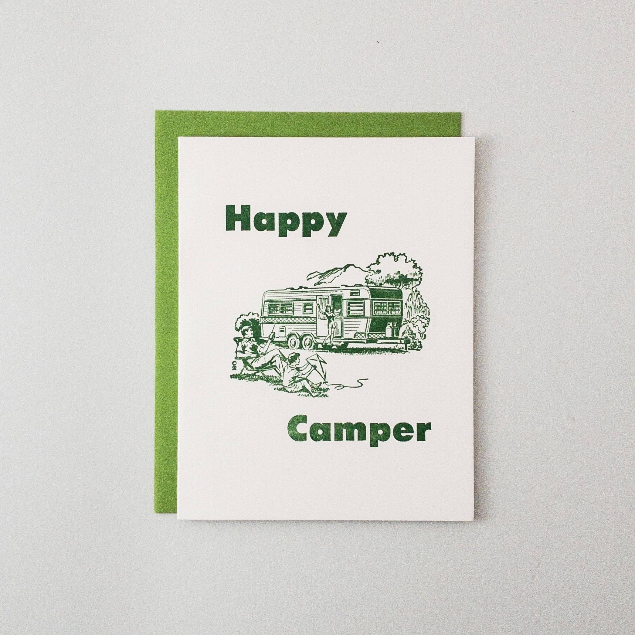 Igloo Letterpress - Wholesale Everyday Greeting Card - Happy Camper Card0