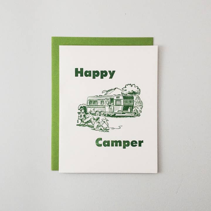 Igloo Letterpress - Wholesale Everyday Greeting Card - Happy Camper Card