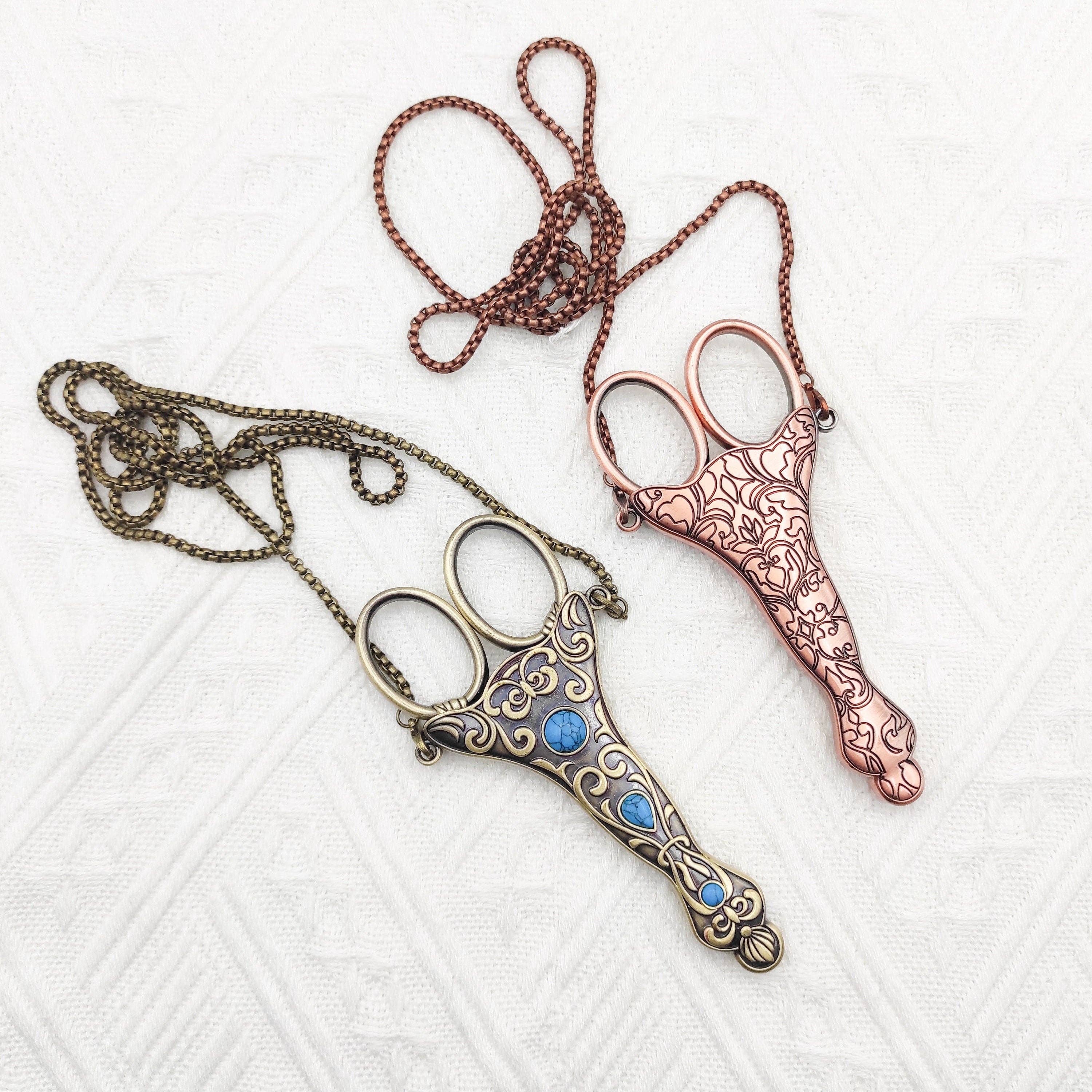 SChandworks - Wholesale Scissors - Vintage Style Scissors with sheath and necklace chain6