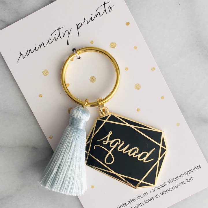 Squad - Enamel Keychain for wholesale by Raincity Prints