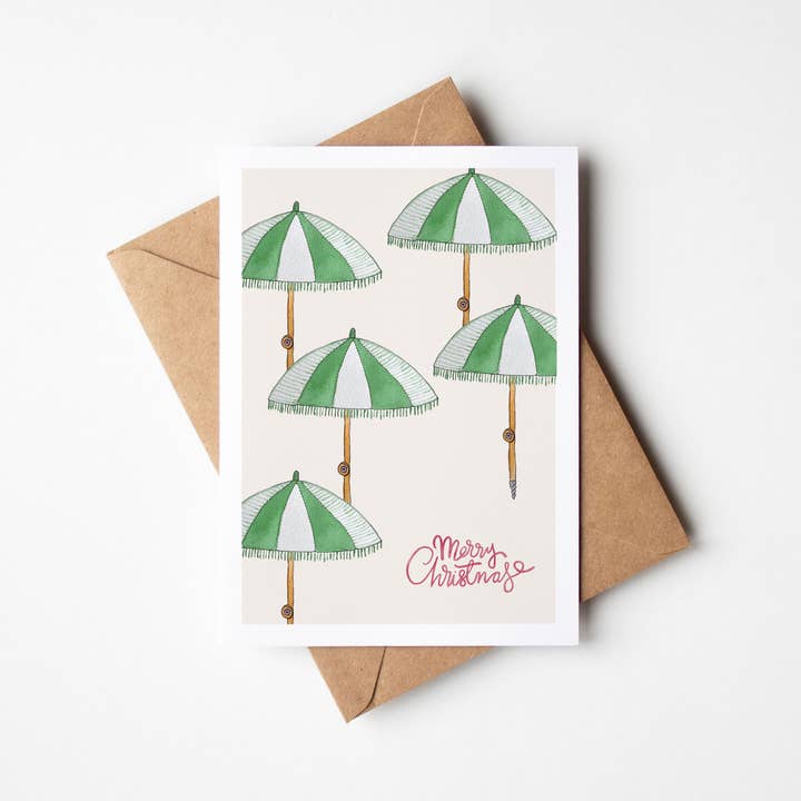 KERSTPARAPLU'S _ Kerstkaart (Preorder) voor wholesale door Harvey Walker Studio
