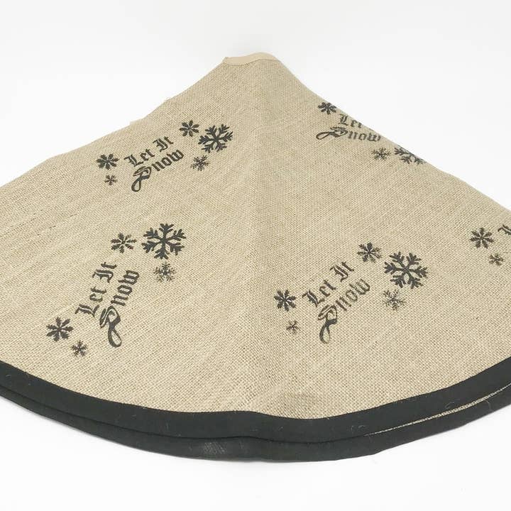 Prim Let it Snow Collection Tree Skirt, 36 in for wholesale by JanMichaels Art & Home