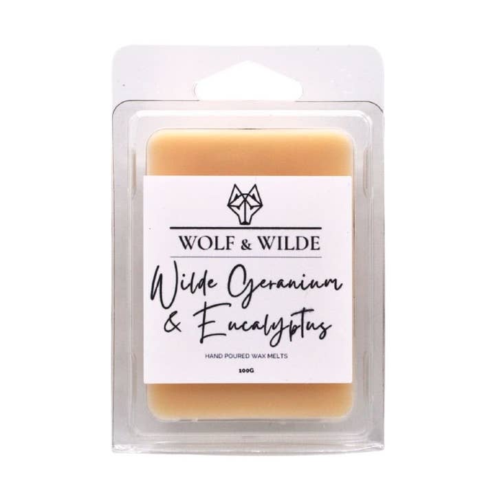 Wilde Geranium & Eucalyptus Soy Wax Smelter 100g/6 blokke for engroshandel hos Wolf & Wilde