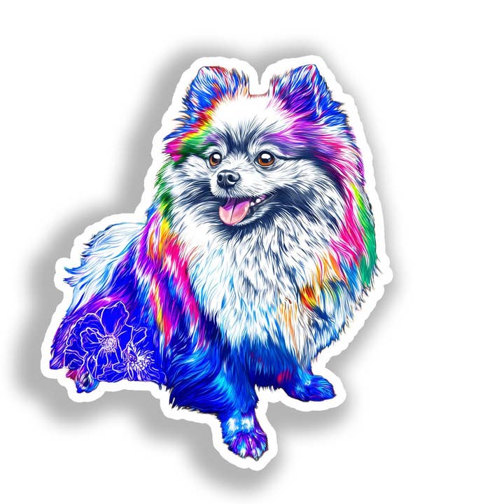 Autocollant Décalcomanie Chien Poméranien # A017345 pour la vente par Yoonek Graphics