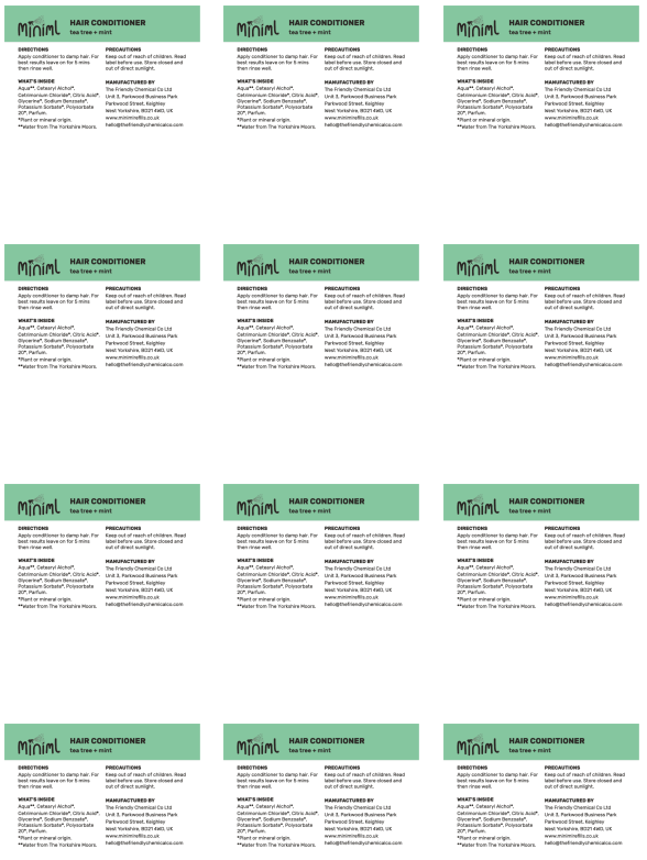 Miniml – wholesale Craft supplies – Miniml Safety Label Sheet - 12 x Labels (MIN217)25