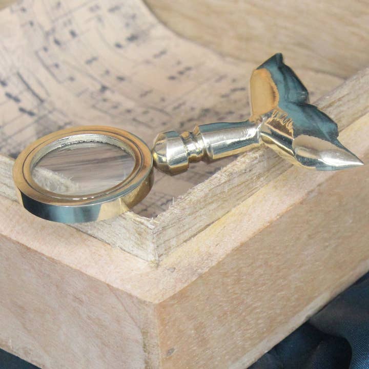 HHH Designs - Vendita all'ingrosso Lente d'ingrandimento - Lente d'ingrandimento a coda di balena dorata 50mm x 28mm, ciascuna3