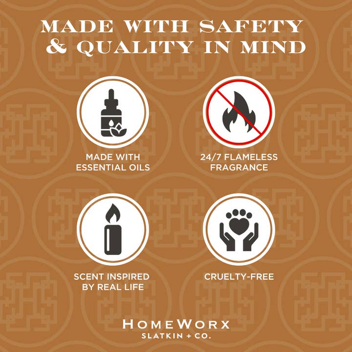 HomeWorx by Slatkin + Co. - Wholesale Diffuser Fragrance Refill - Maple Rum Strudel Set of 4 Diffuser Oil Refills