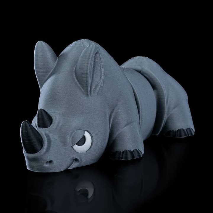 Jouet Flexi Rhino | Animal Articulé Anti-Stress Imprimé en 3D pour la vente par The Butler's Company
