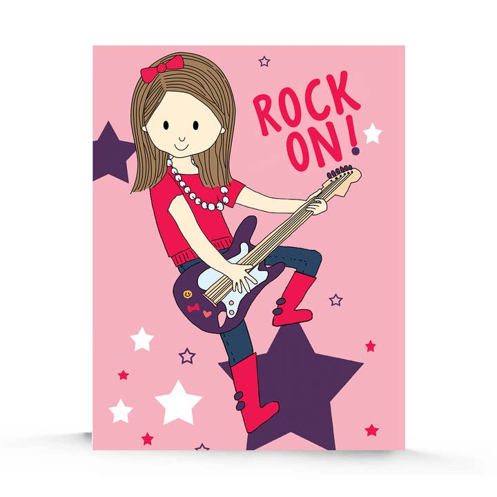 Carte d'anniversaire Rocker Girl pour la vente par Stacey M Design