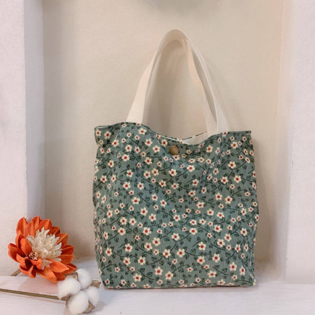 Funkyrel® Atzbranding Limited - Wholesale Tote Bag - Women's - Cosbai - Floral Corduroy Handbag4