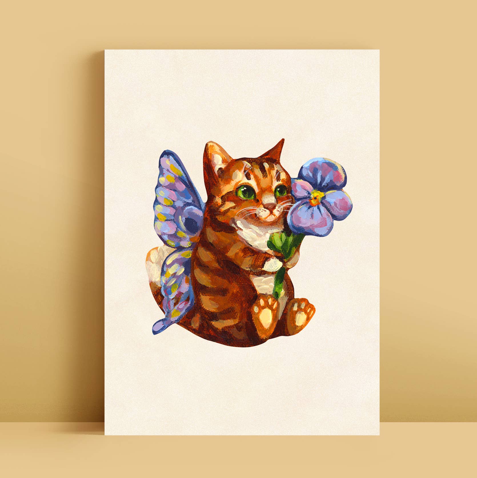 Doro Marcello - Wholesale Art Print - Fairy Cat Art Print | 5x7'' | Cute Whimsical Animal Wall Art0
