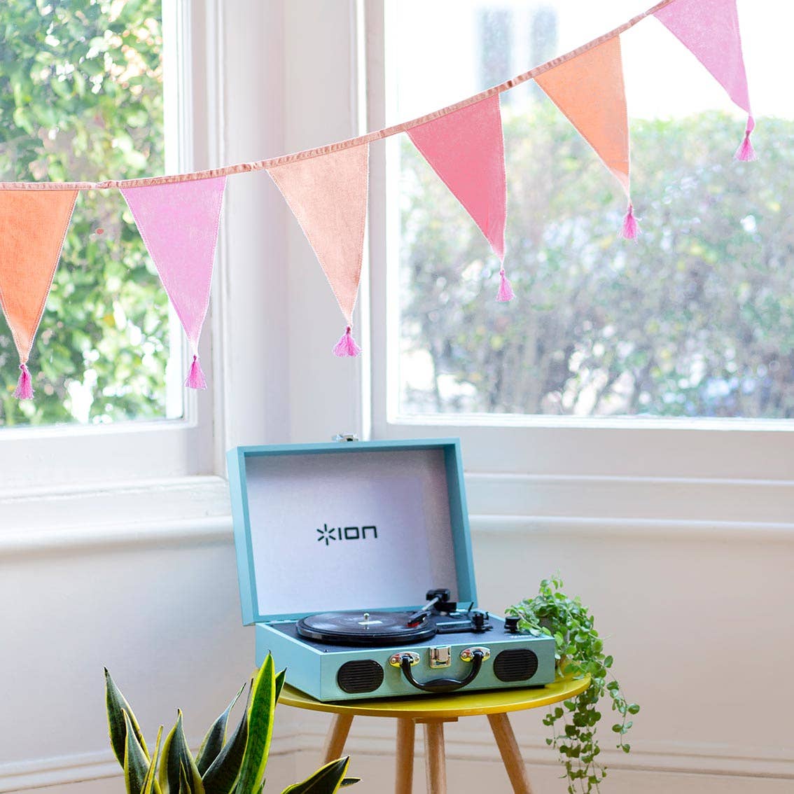 Talking Tables UK - Wholesale Bunting/garland - Pink Fabric Cotton Bunting - 3m | Valentine's Day |4