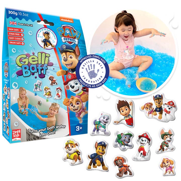 Zimpli Kids - Wholesale Bath Toy - Baby - Paw Patrol Gelli Baff Kids Sensory Bath Toy + Bath Sticker1