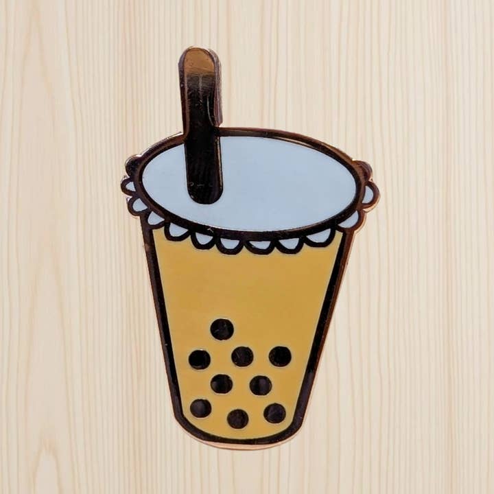Boba Enamel Pin for wholesale by Noms