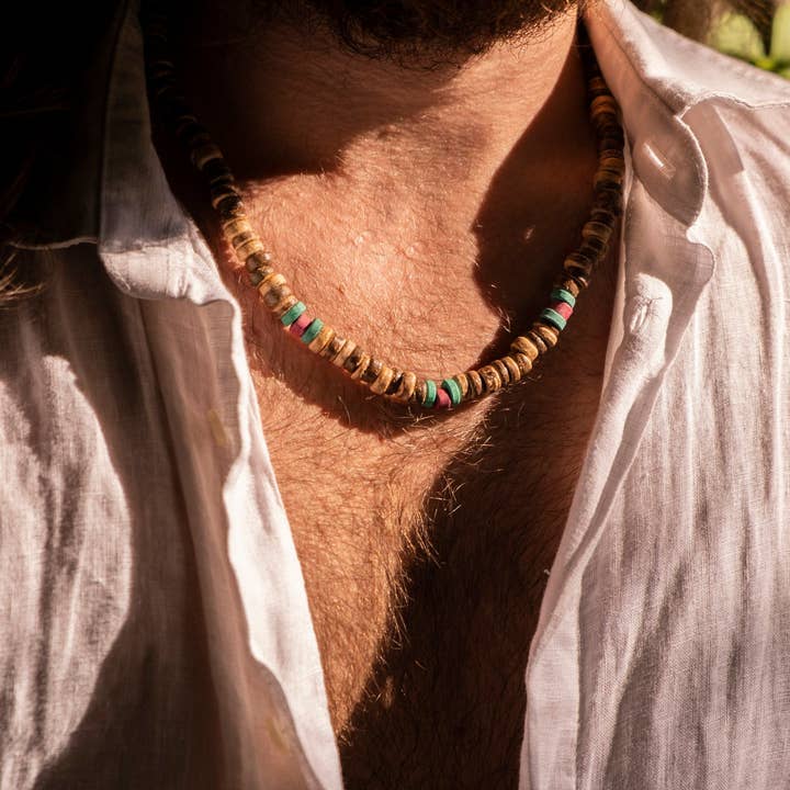 Gypsy Moon Arts - Wholesale Beaded/Pearl Necklace - Necklace for Men, Wooden Beads Necklace, Mens Jewelry