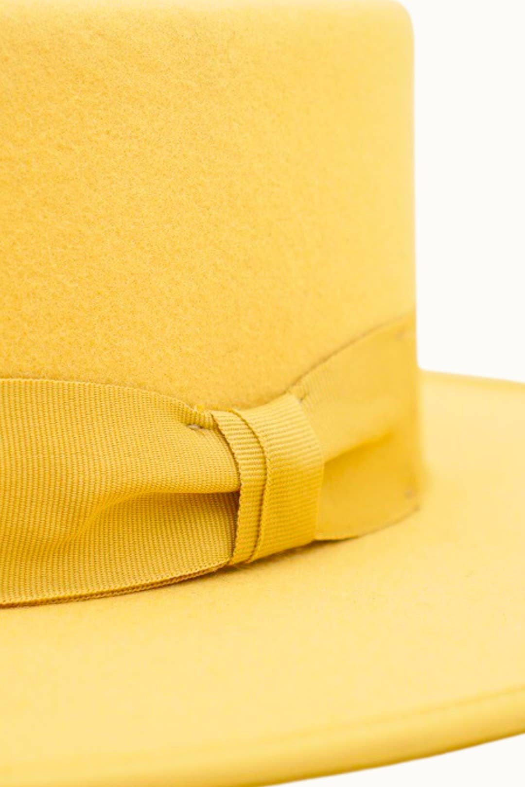 Olive & Pique - Vendita all'ingrosso Fedora - Unisex - VIDA - Cappello da giocatore in feltro 100% lana, foderato in raso, unisex, giallo4