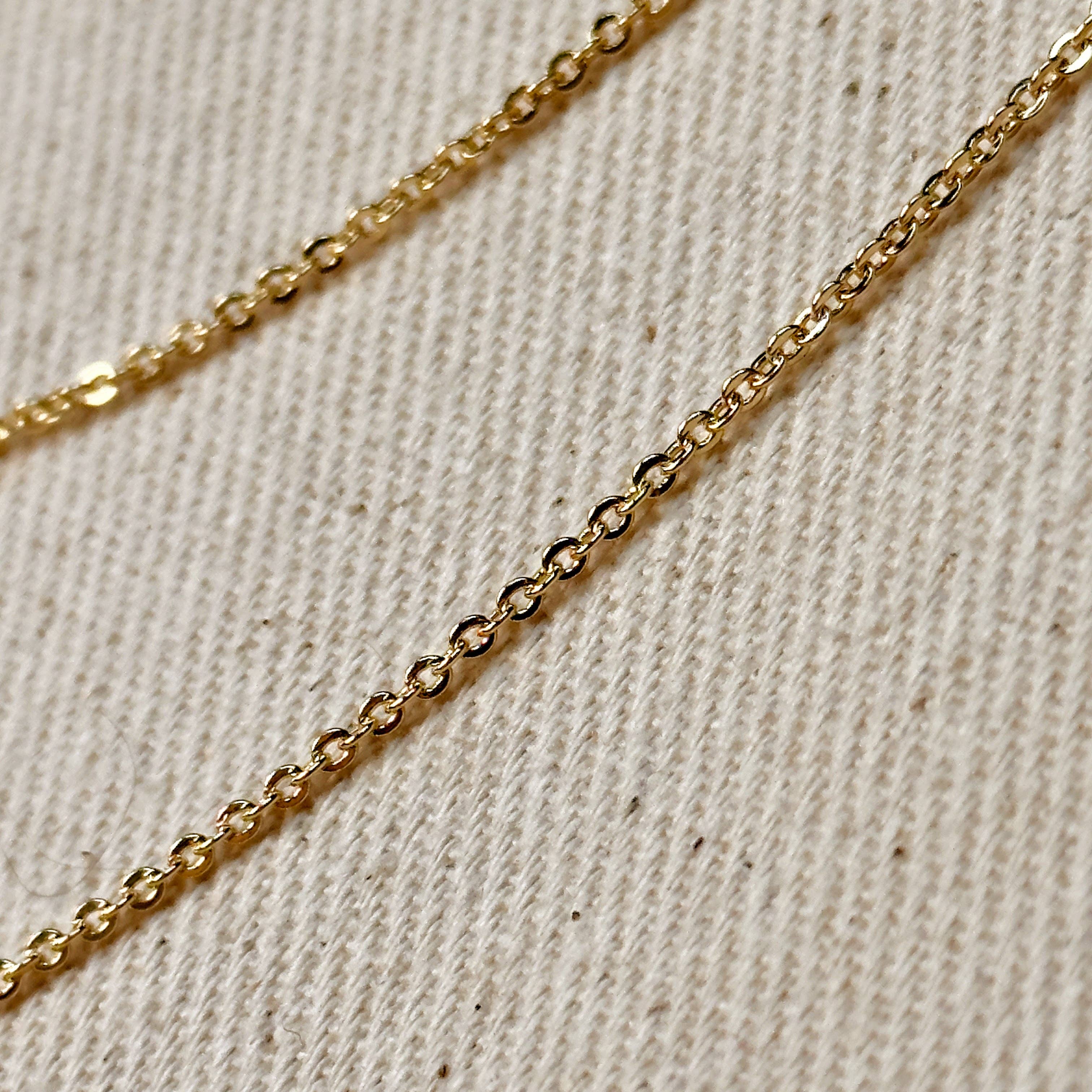 GoldFi - Wholesale Link & Chain Necklace - 18k Gold Filled 1.45mm Cable Chain2