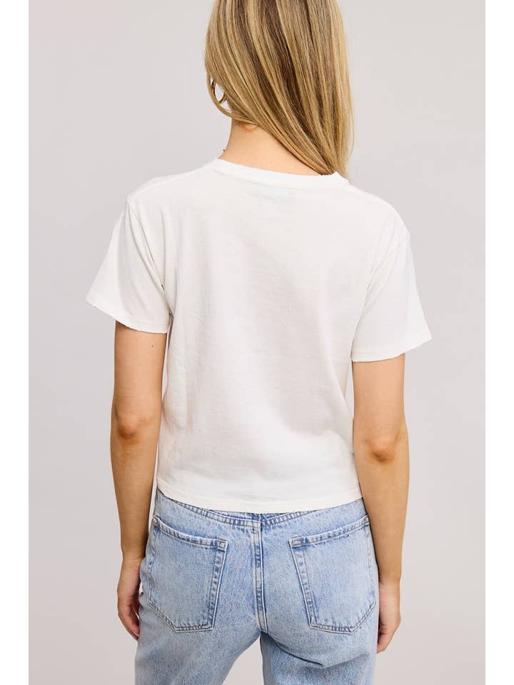 Zutter - Wholesale Screen Printed T-Shirt - Women's - PUFF' Saved By Grace Graphic S/S Seamless Faux Crop7