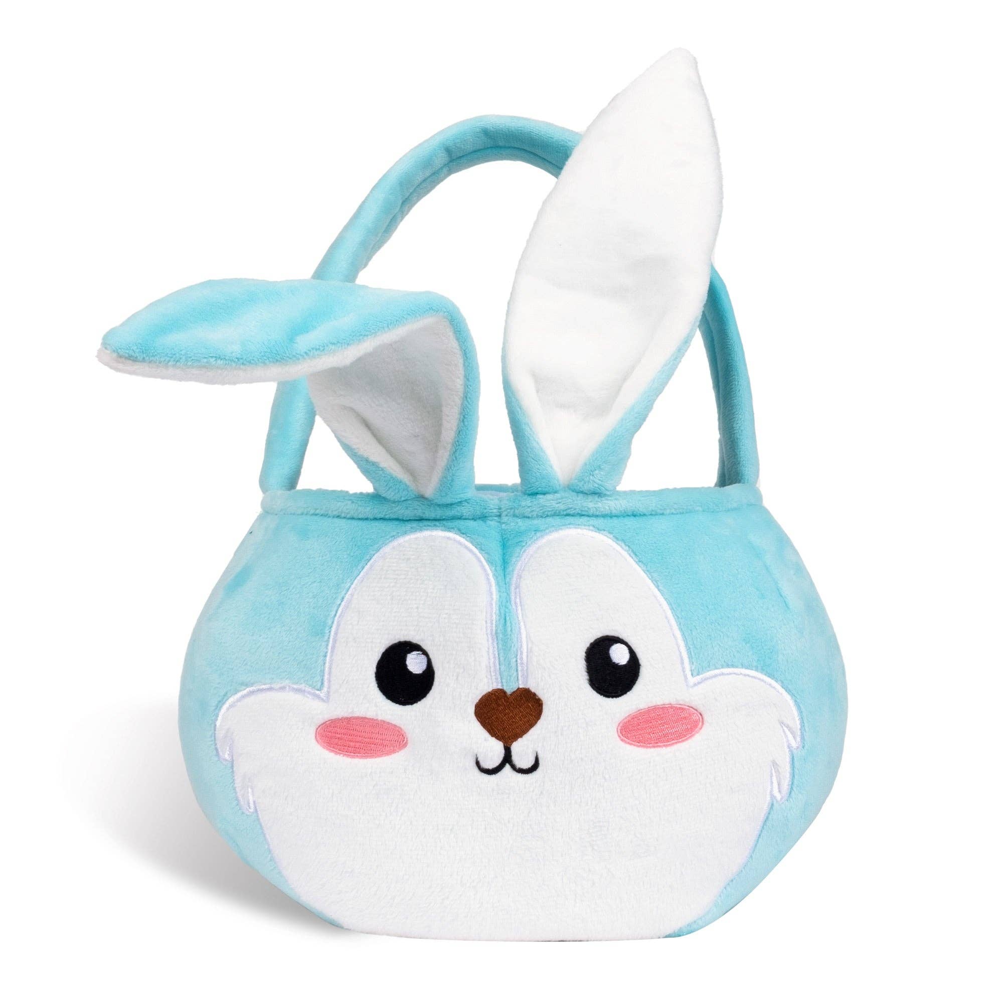 GEXWORLDWIDE - Vente Panier – enfant et bébé - Panier de Pâques en peluche en forme de lapin à trois couleurs pour enfants, nouveau modèle 20242