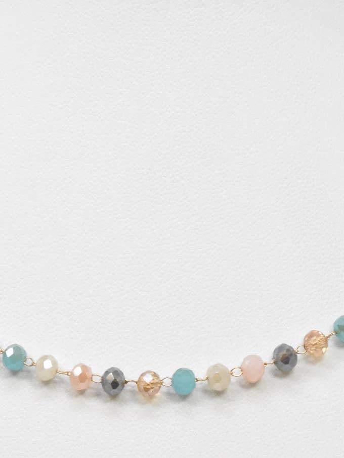 Collar de Vidrio Facetado Brillante para venta al por mayor de Crossroads Accessories Inc