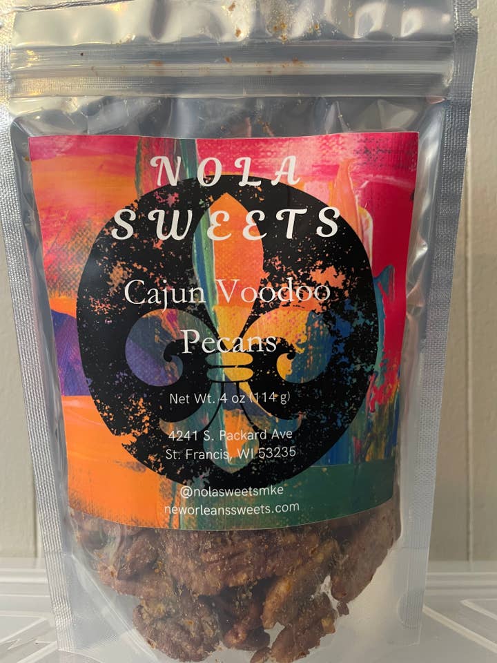 Pécans Vaudou Cajun pour la vente par NOLA Sweets