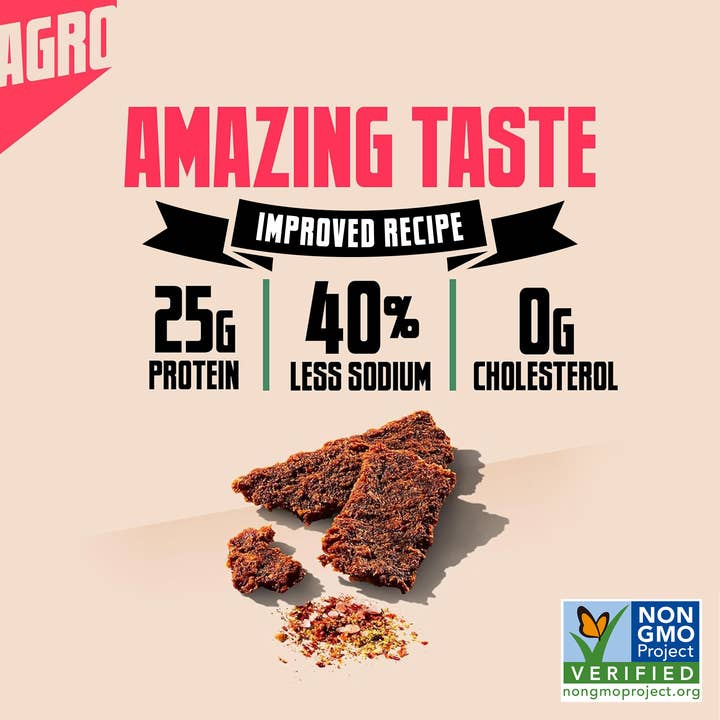 AGRO POWER Jerky - Wholesale Jerky - Case of AGRO POWER Jerky - Vegan - Energy Bolt (8 x 2.5oz)2