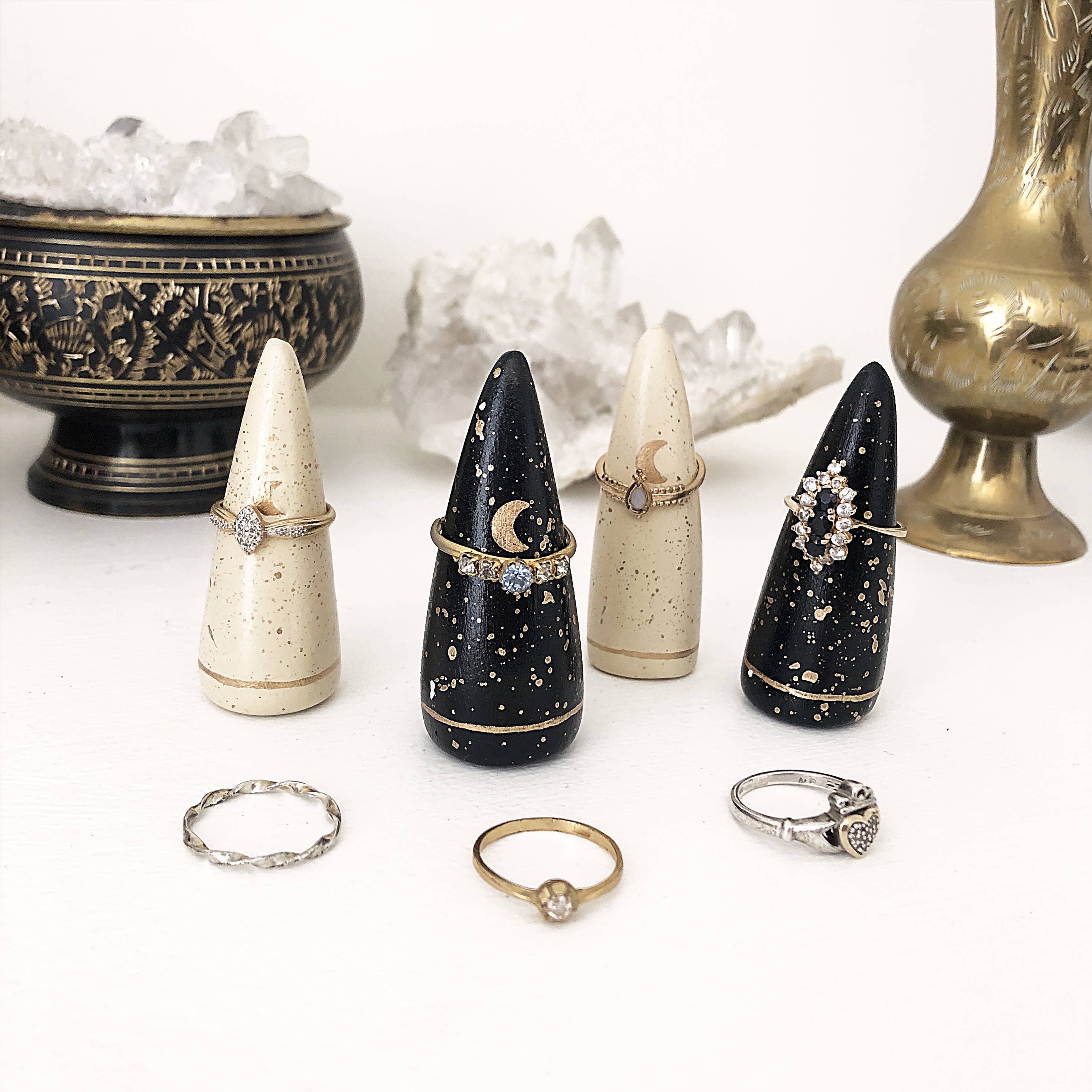 The Flow Design - Wholesale Jewelry Stand & Display - Celestial Ring holders, Clay Ring Cone, Witchy decor2