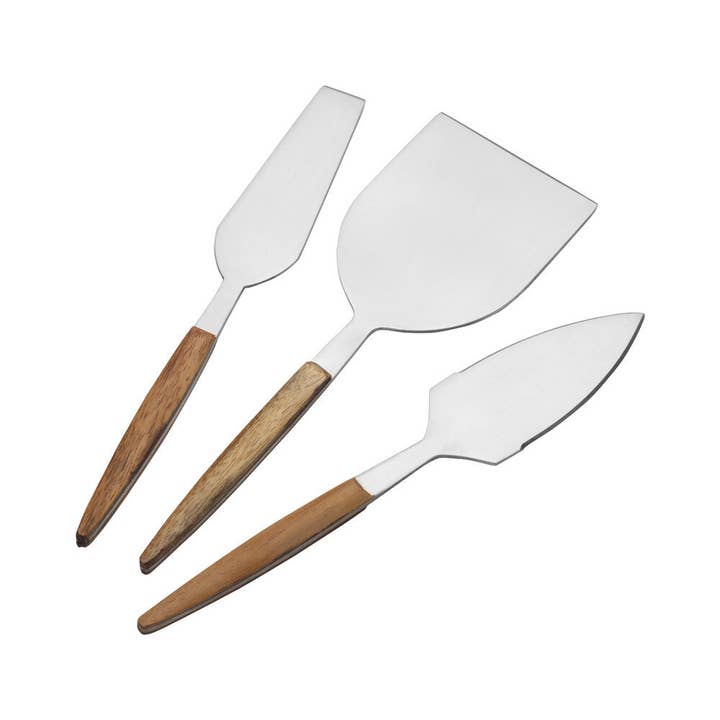 Lifetime Brands Silverwarehouse - Wholesale Cheese Spreader - Towle Living Acacia Wood 3pc Cheese Set