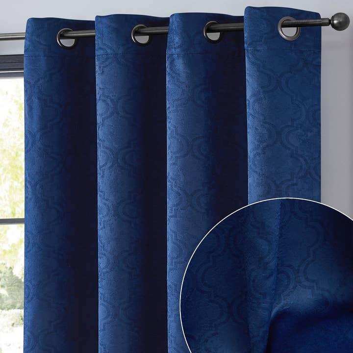 Redmont Lattice Blackout Grommet Curtain Panels for wholesale by HLC.me