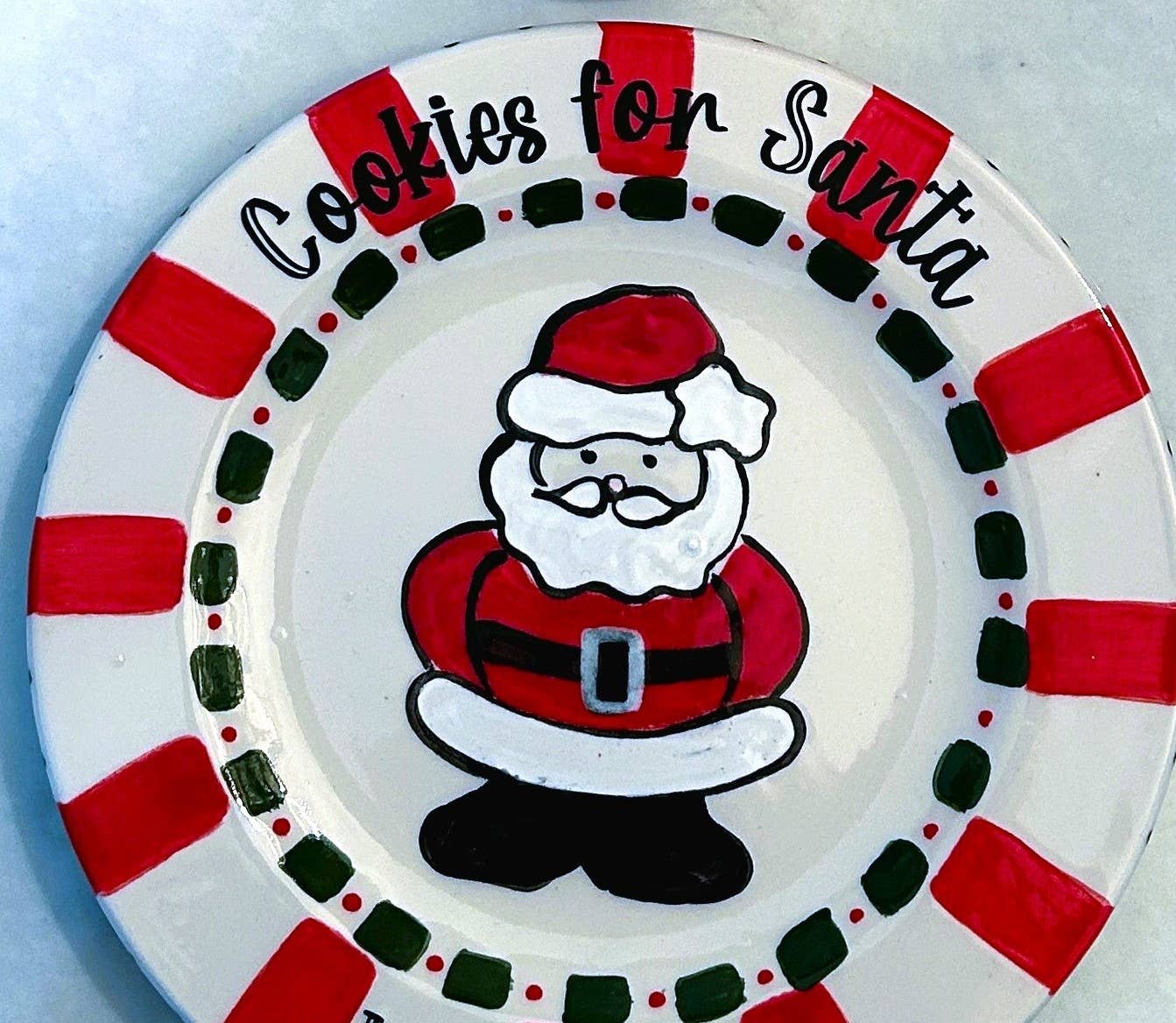 Kricket Lane Designs - Wholesale Dinner Plate - Cookies For Santa Plate & Cup1