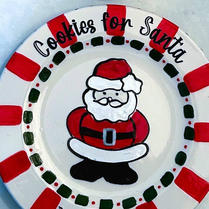 Kricket Lane Designs - Wholesale Dinner Plate - Cookies For Santa Plate & Cup1