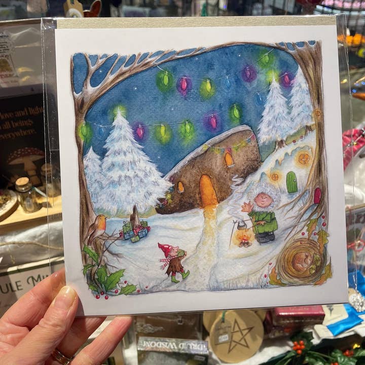 FreeRangeFaeries - Wholesale Art Print - Merry Christmas Hairy Bob! Square Signed Art Print 1