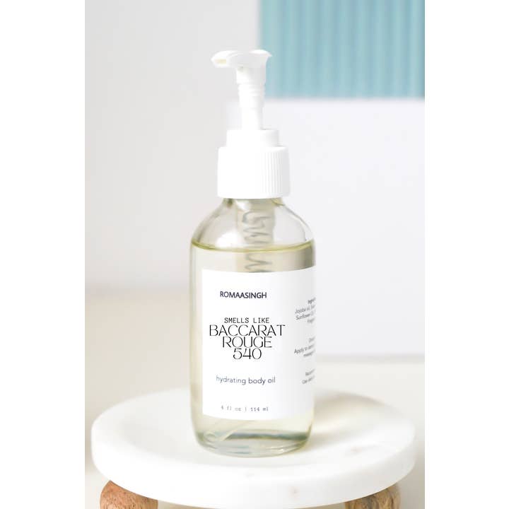 riecht nach: Bacarrat Rouge 540 Hydratisierendes Körperöl für den Großhandel von ROMAASINGH LLC