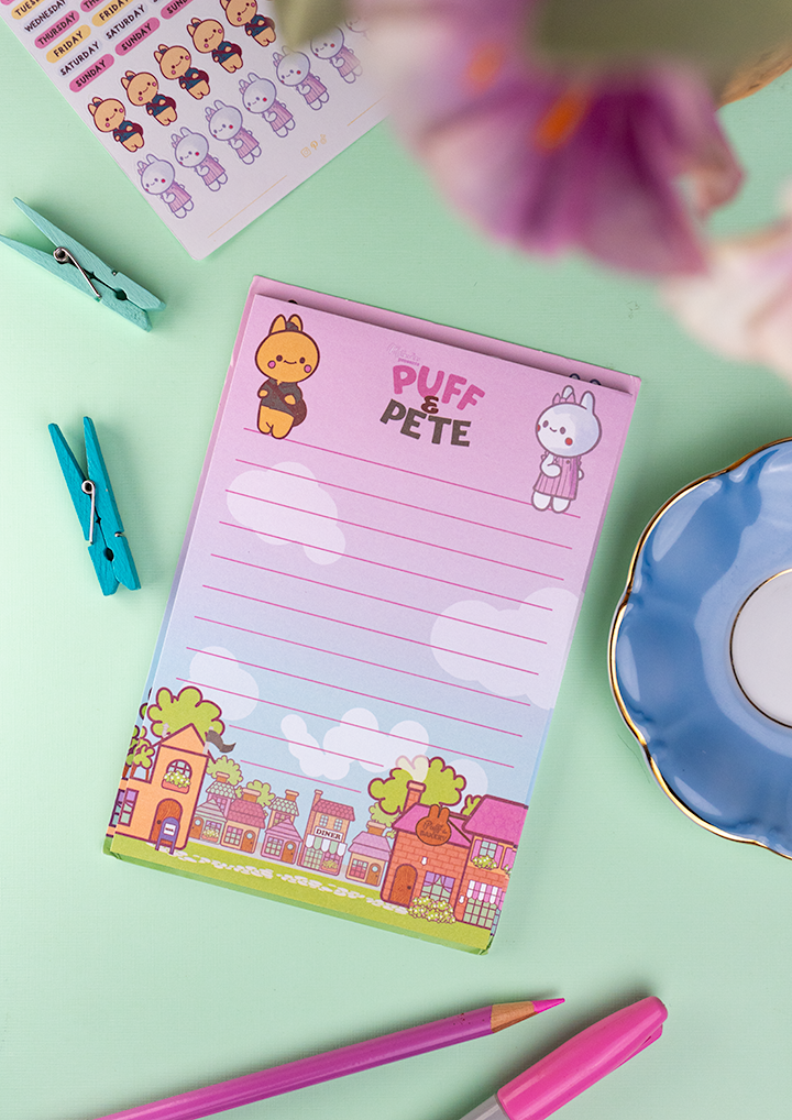 Meldoodles - Wholesale Stationery/Notecard Set - Puff & Pete Small Stationery Gift Set3