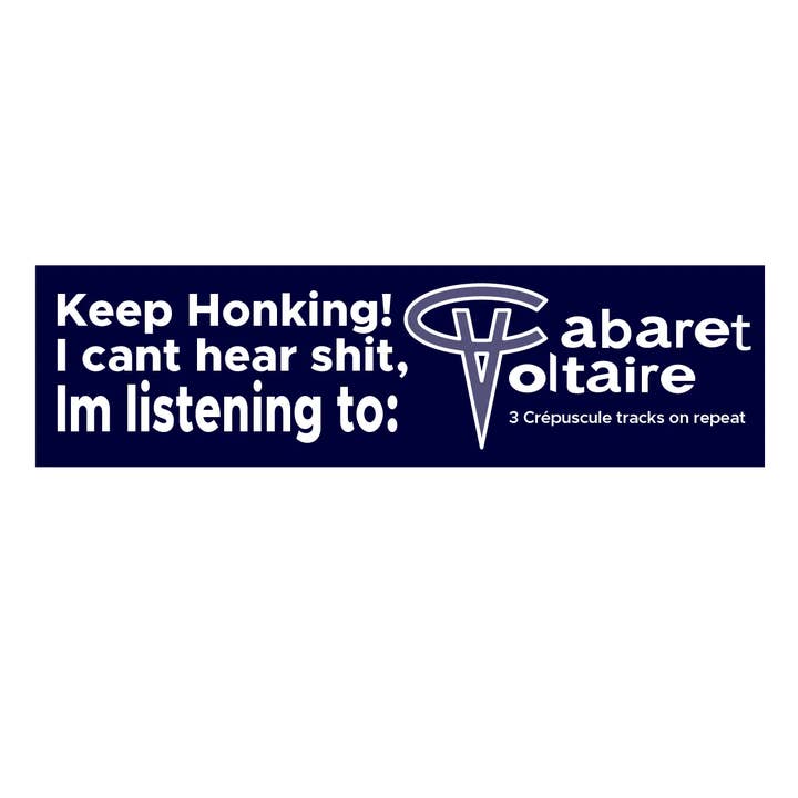 Cabaret Voltaire Bumper Sticker for wholesale by Dale Zine