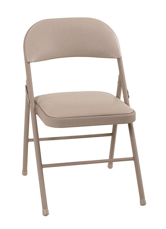 Everyday Supply Co - Wholesale Folding Chair - COSCO Antique Sand Vinyl Folding Chair - 4 Pack