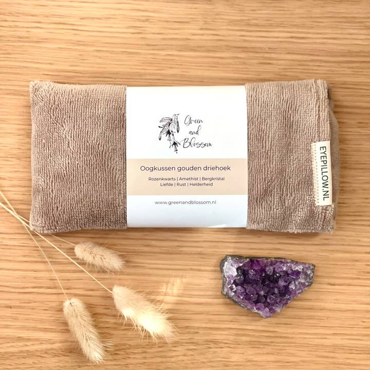 Oogkussen lavendel gouden driehoek voor wholesale door Green and Blossom