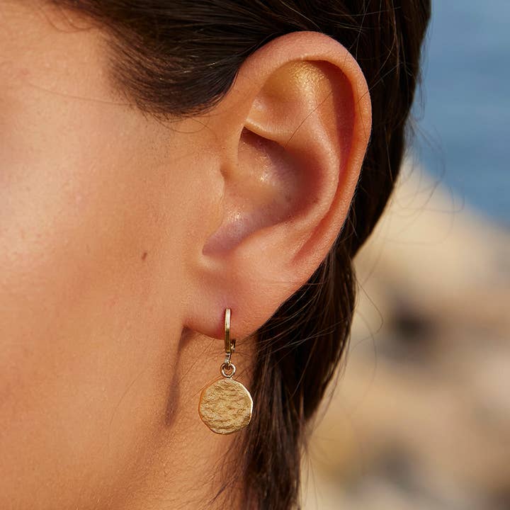 Agapée Jewelry - Wholesale Huggie Earrings - Luna Earrings | Jewelry Gold Gift Waterproof