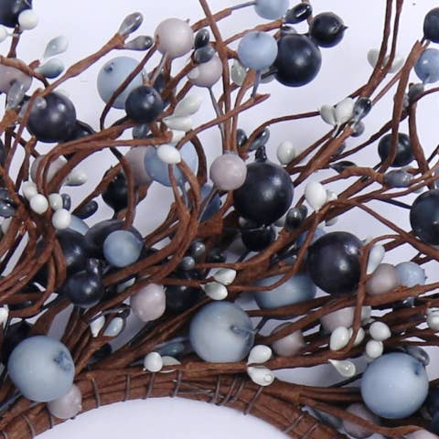 Juego de 2 coronas de bayas mixtas, 19 pulgadas de diámetro (10 pulgadas de borde) y 12 pulgadas para venta al por mayor de KMI International Corp.