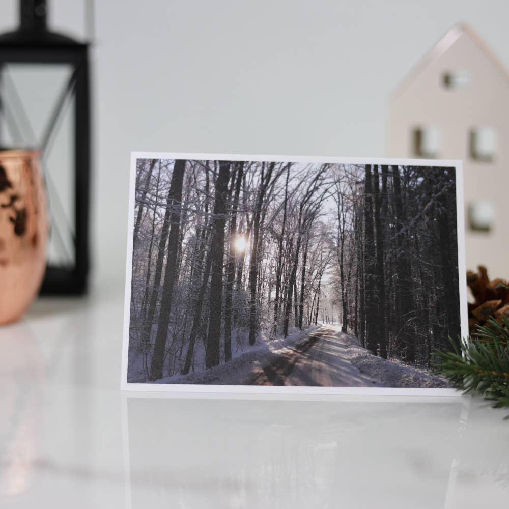 New England Prints - Wholesale Stationery/Notecard Set - Box of 5 All Occasion New England Winter Blank Note Cards8