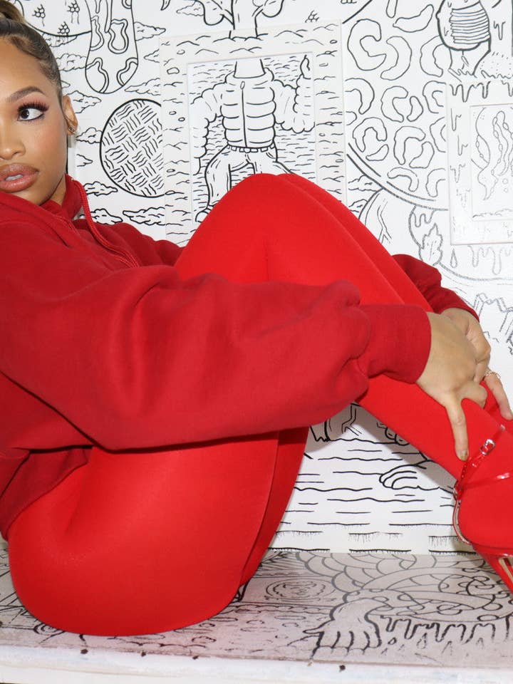 FATO DE CASACO VERMELHO VALENCIA por atacado de Modern episode