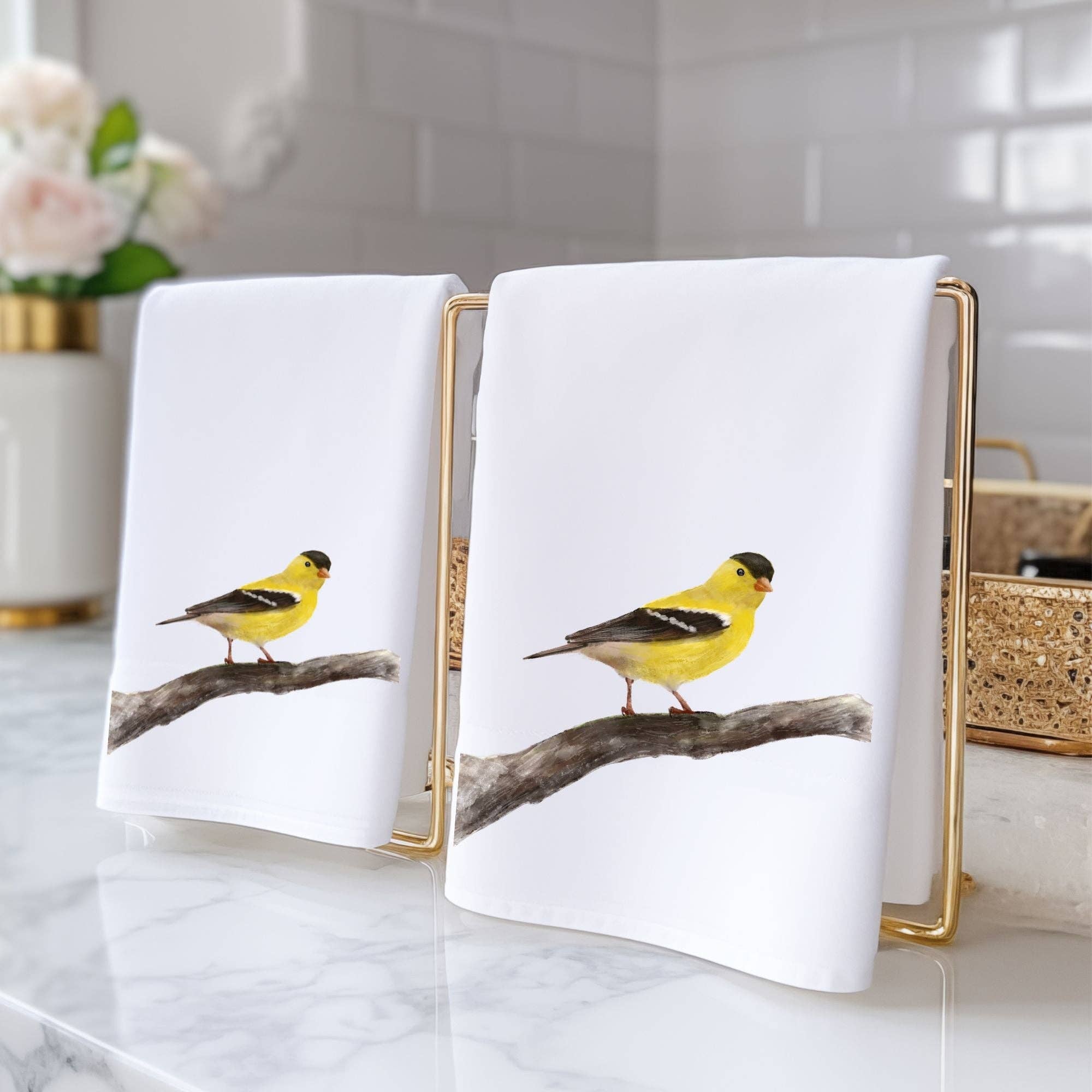 MerikaArt - Wholesale Bath Towel - Goldfinch Bathroom Towel3