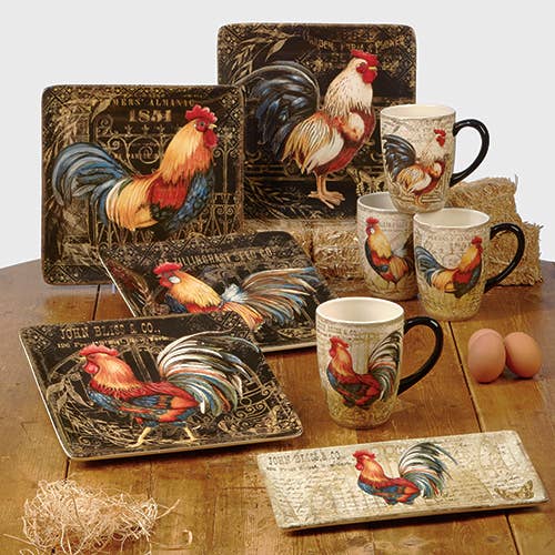 Certified International - Wholesale Coffee Mug - Gilded Rooster Mug 20 oz. asst.