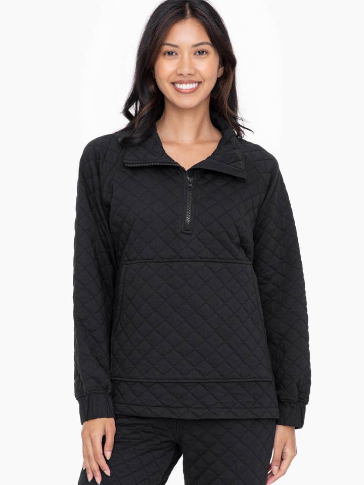 Mono B - Wholesale Sweatshirt - Women's - Cozy Quilted Jersey Pullover