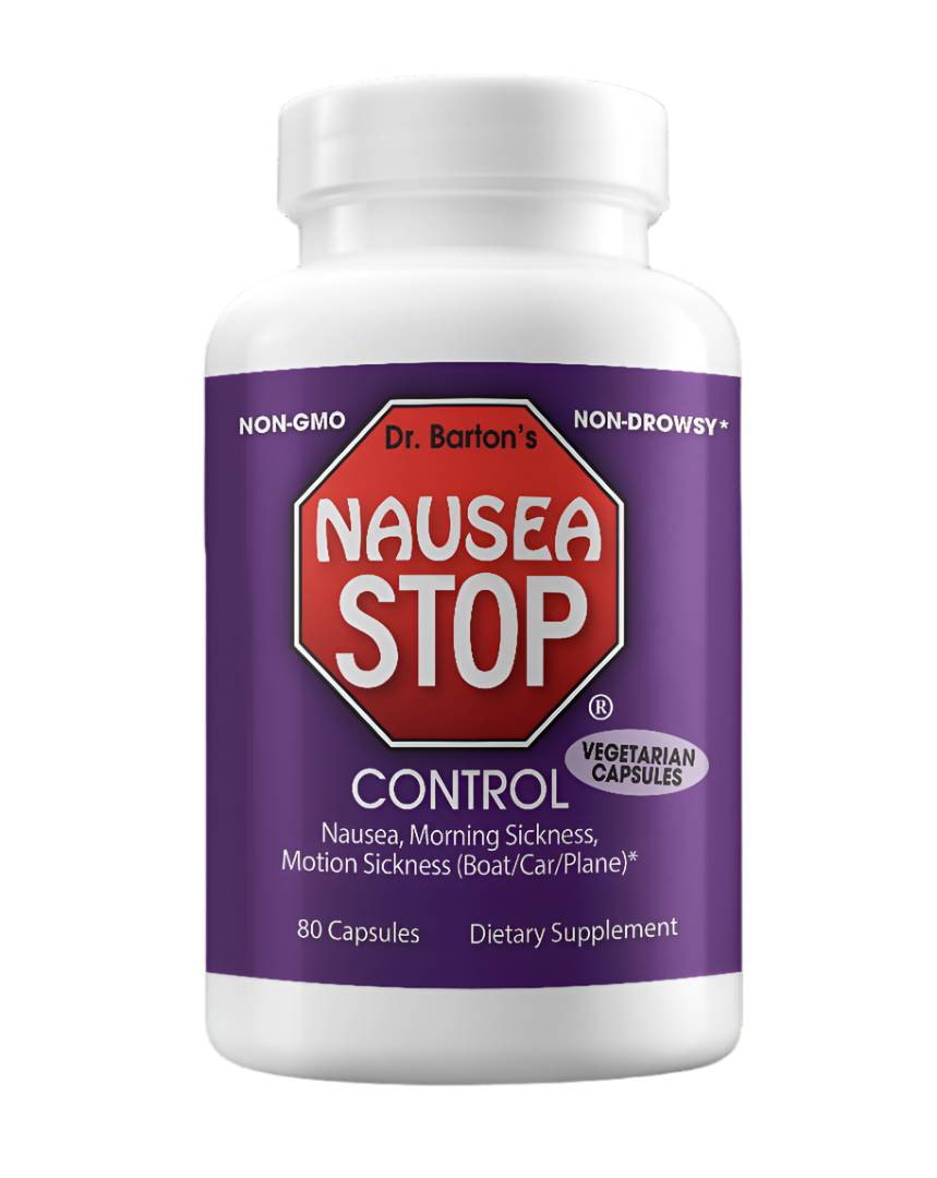 Dr. Bartons – Engroshandel Kosttilskud og vitaminer – Nausea Stop®: Naturlig Ingefær, Ikke-Søvnfremkaldende Kvalmestillende1
