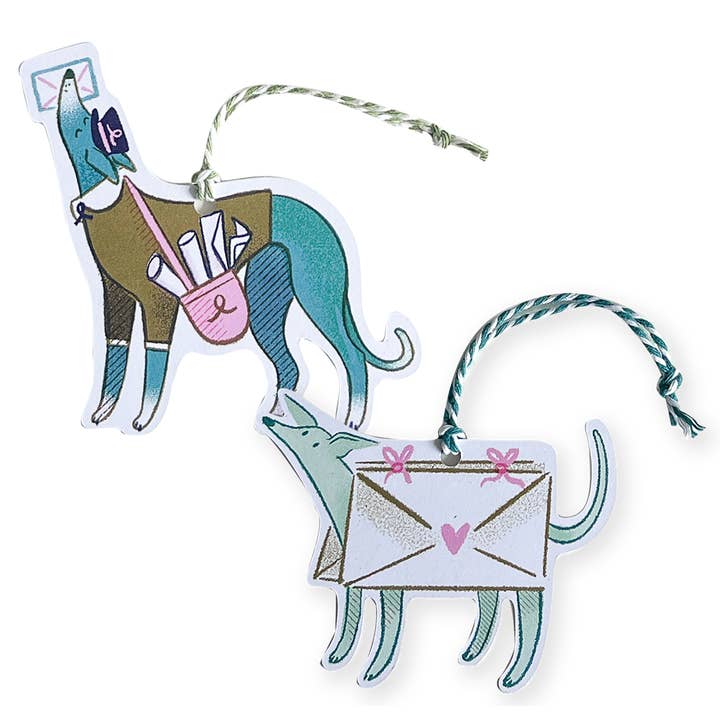 Snoot Mail, Recycled Gift Tags for wholesale by Bryony Moss Illustration