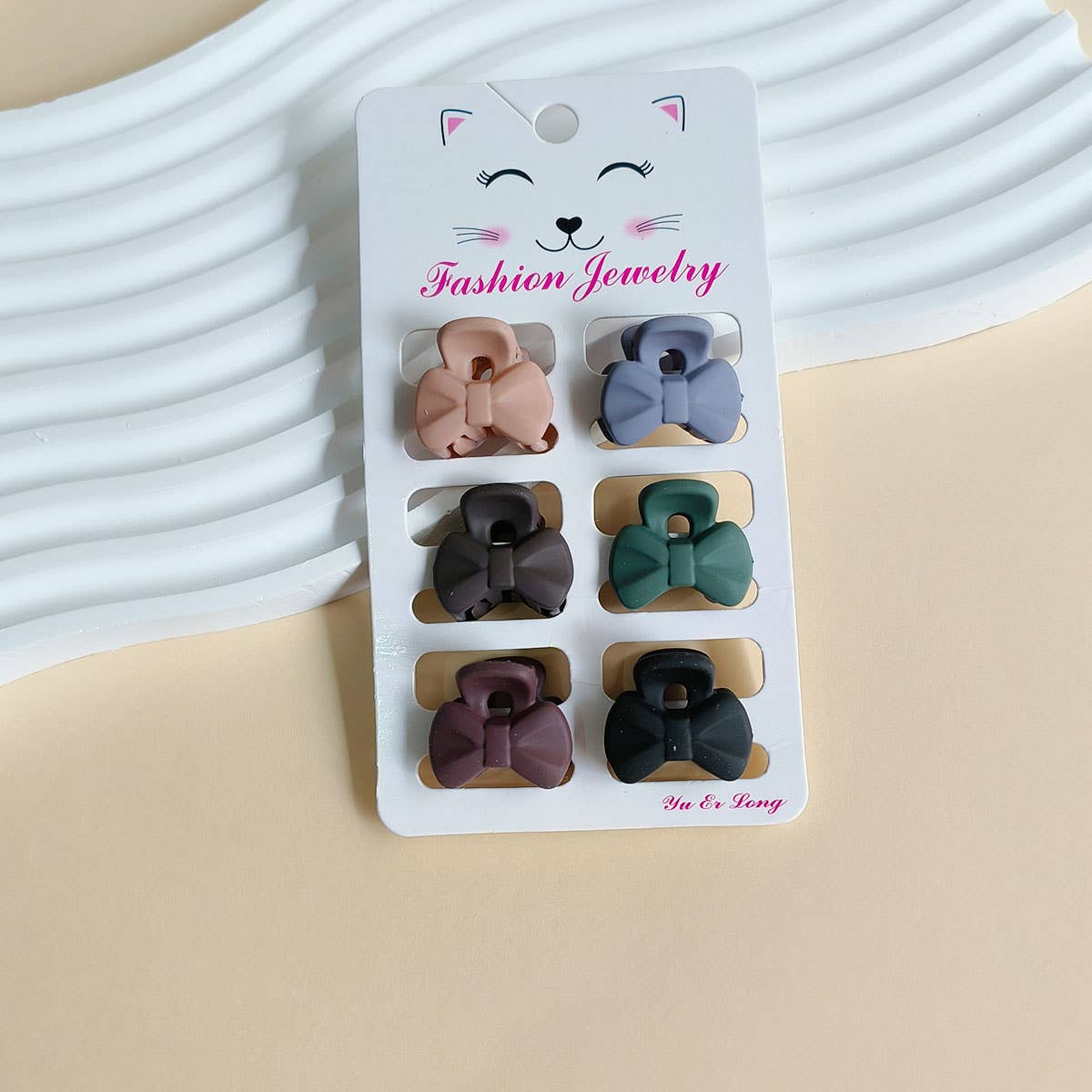 ACCITY - Wholesale Hair Clip - Women's - Set of 6 Small Claw Hair Clips, Simple & Chic_CWAHA038625